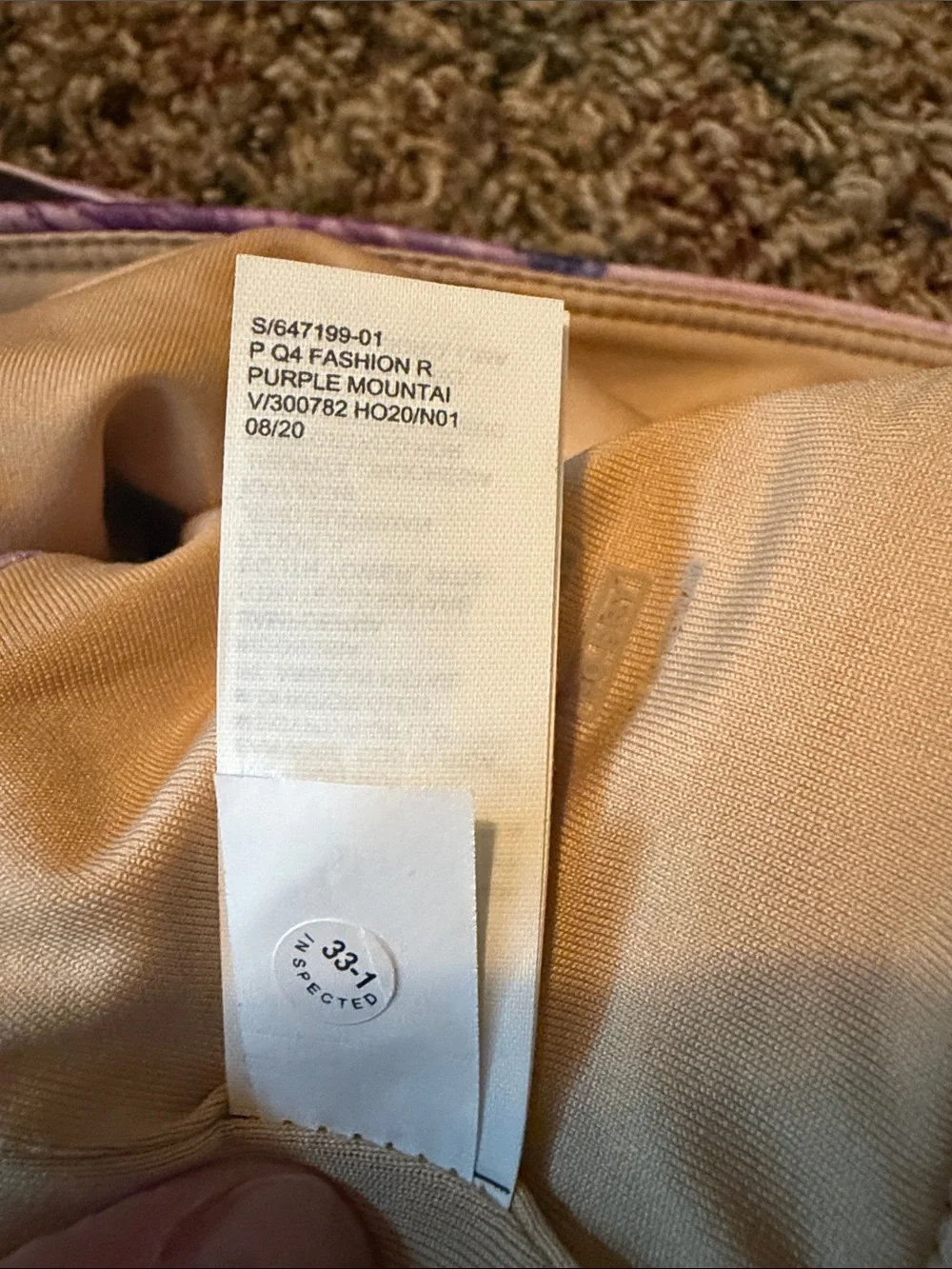Old Navy Purple and Pink Marble Racerback Sports Bra